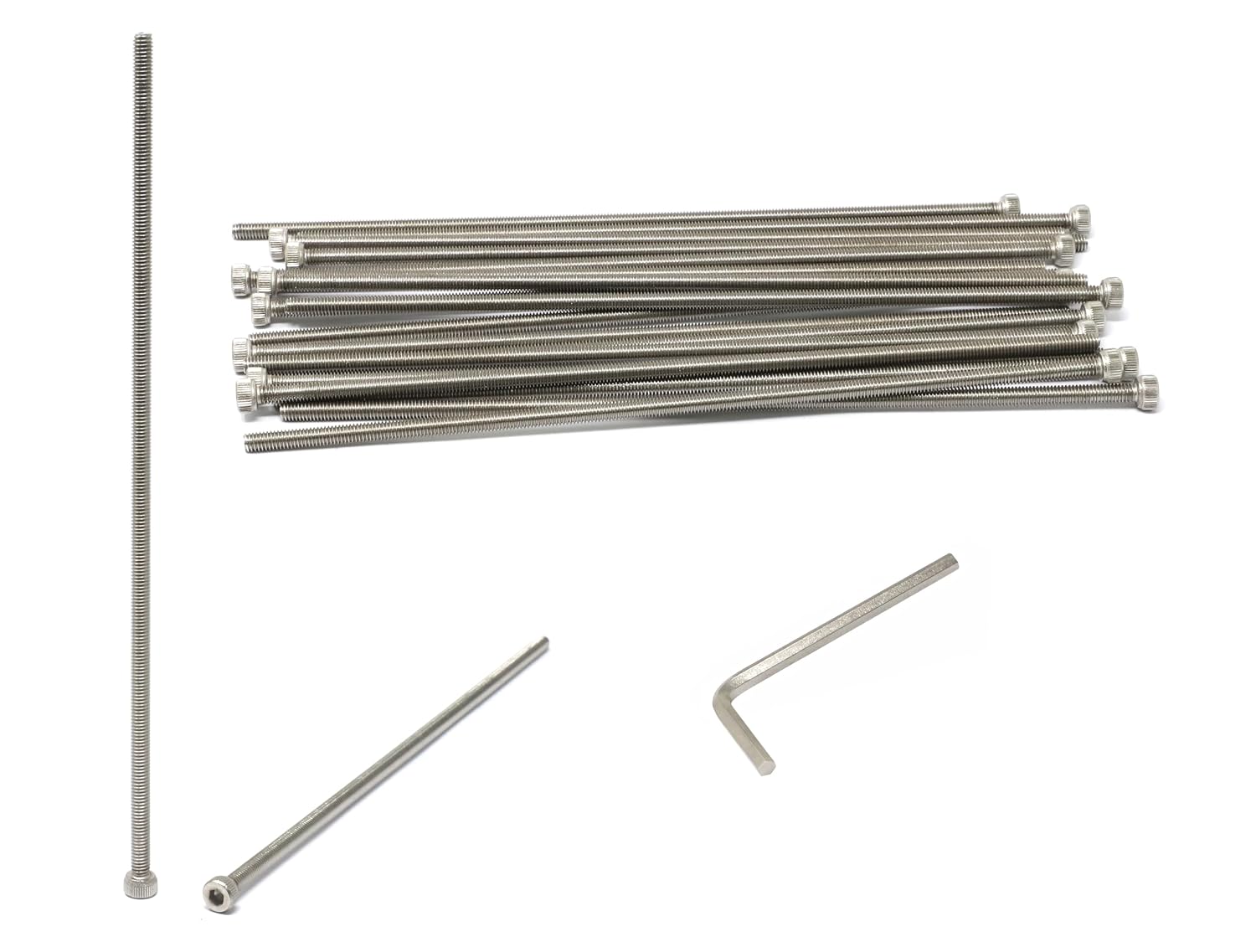 iexcell 20 Pcs M8 x 30/35/40/45/50 mm Stainless Steel 304 Hex Socket Head Cap Screws Bolts Assortment, Fully Threaded
