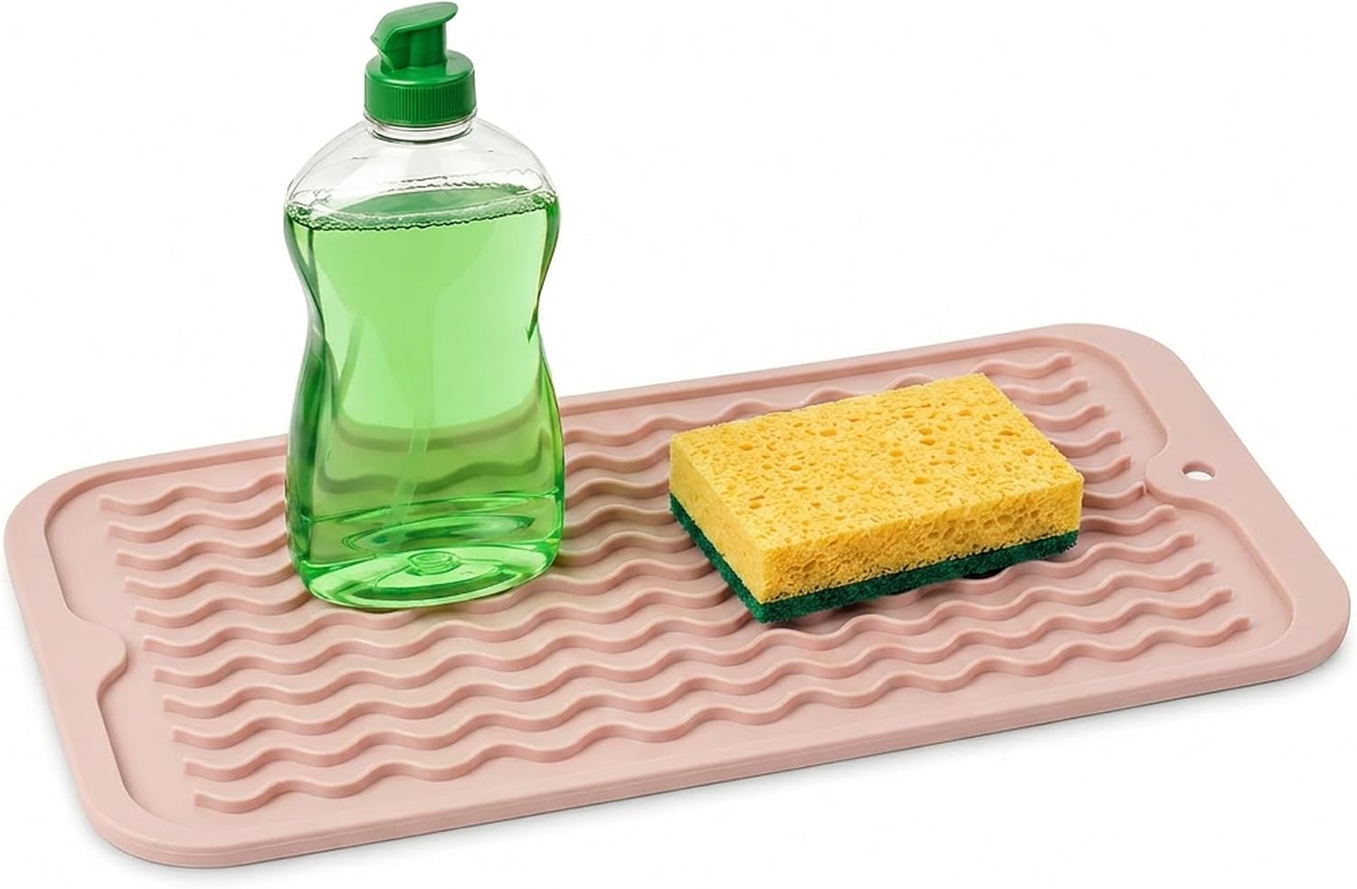 ZLR Silicone Dish Drying Mat for Kitchen Counter, Eco-Friendly Fast Dry Dish Mat, Easy Clean Multi Usage Drying Matt, Heat Resistant Trivet