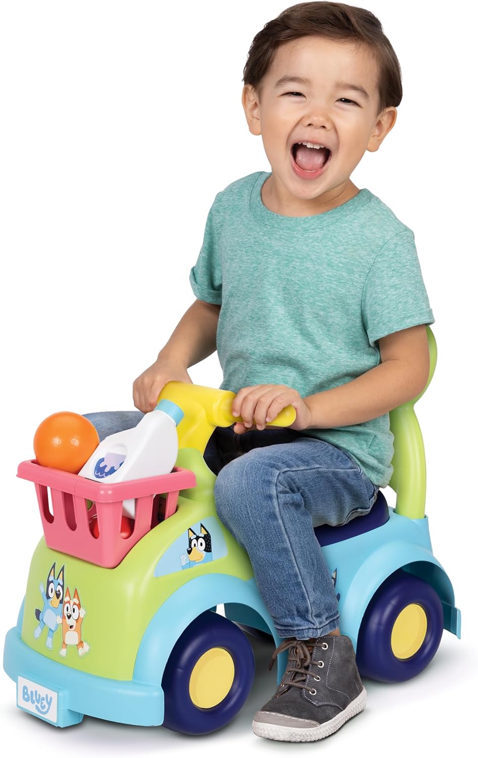 Bluey Shopping Cart Ride On for Baby, Toddler, Kids