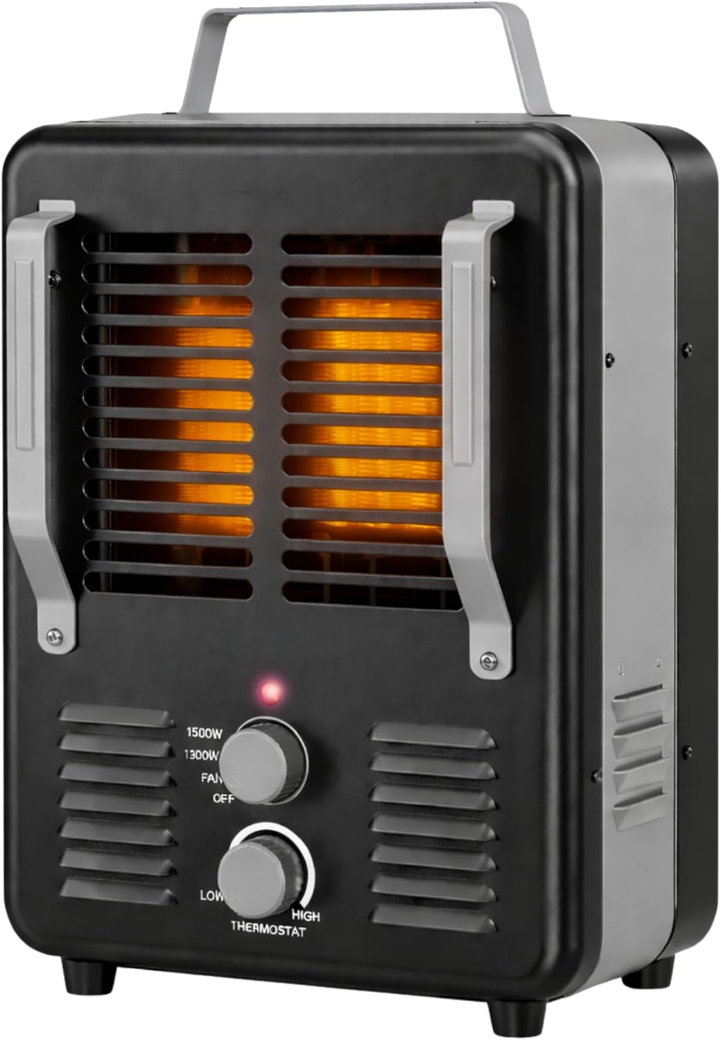 Comfort Zone Electric Portable Milkhouse Style Utility Space Heater with Adjustable Thermostat, Overheat Protection, and Safety Tip-Over Switch, Ideal for Garage or Greenhouse, 1,500W, CZ798