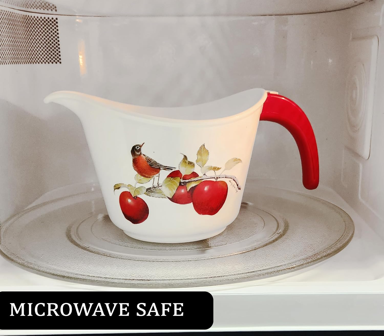 Reston Lloyd, Batter Bowl With Pour Spout, Non-Slip Base, Erogonomic Space Saving Detachable Handle, 2 QT Heavy Duty BPA-Free Microwave & Dishwasher Safe, Plum