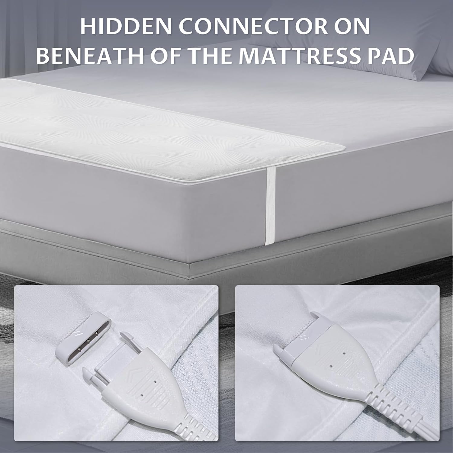 Heated Mattress Pad King, 3D Air Fabric, Preheat & Memory for Cold Winter