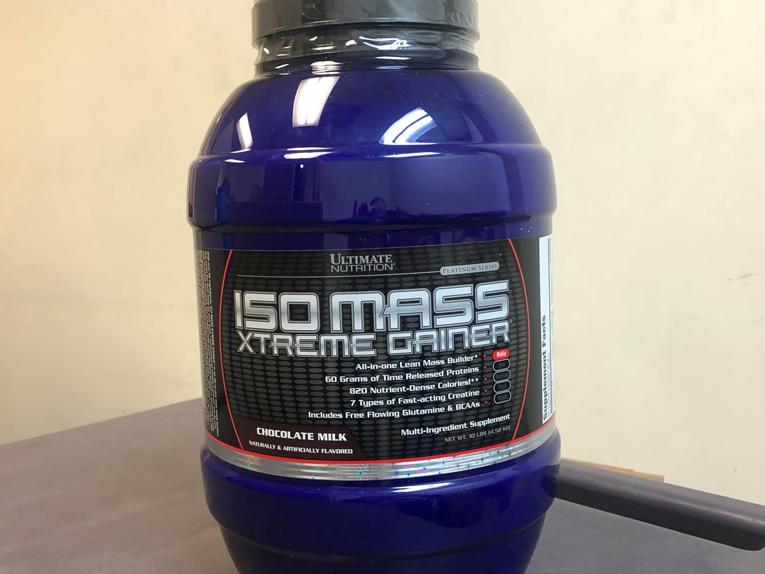 Ultimate Nutrition ISO Mass Xtreme Gainer, Chocolate Milk, 10 lb | 60g Whey Protein Blend, 60g Complex Carbs, 7 Types Of Creatine, 4 Types Glutamine, Lean Mass Gainer For Recovery