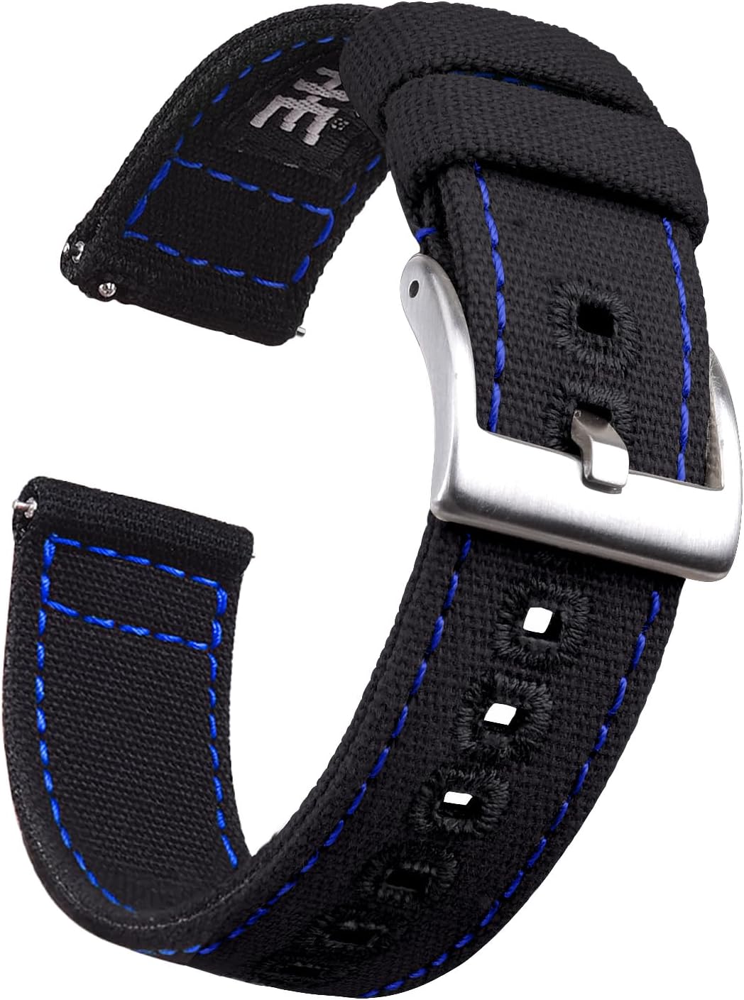 Ritche Christmas Gift Canvas Vintage Quick Release Watch Band 18mm 20mm 22mm 24mm Replacement Watch Straps for Men Women, White Elephant Gifts, Stocking Stuffers for Men, Father's Day gifts
