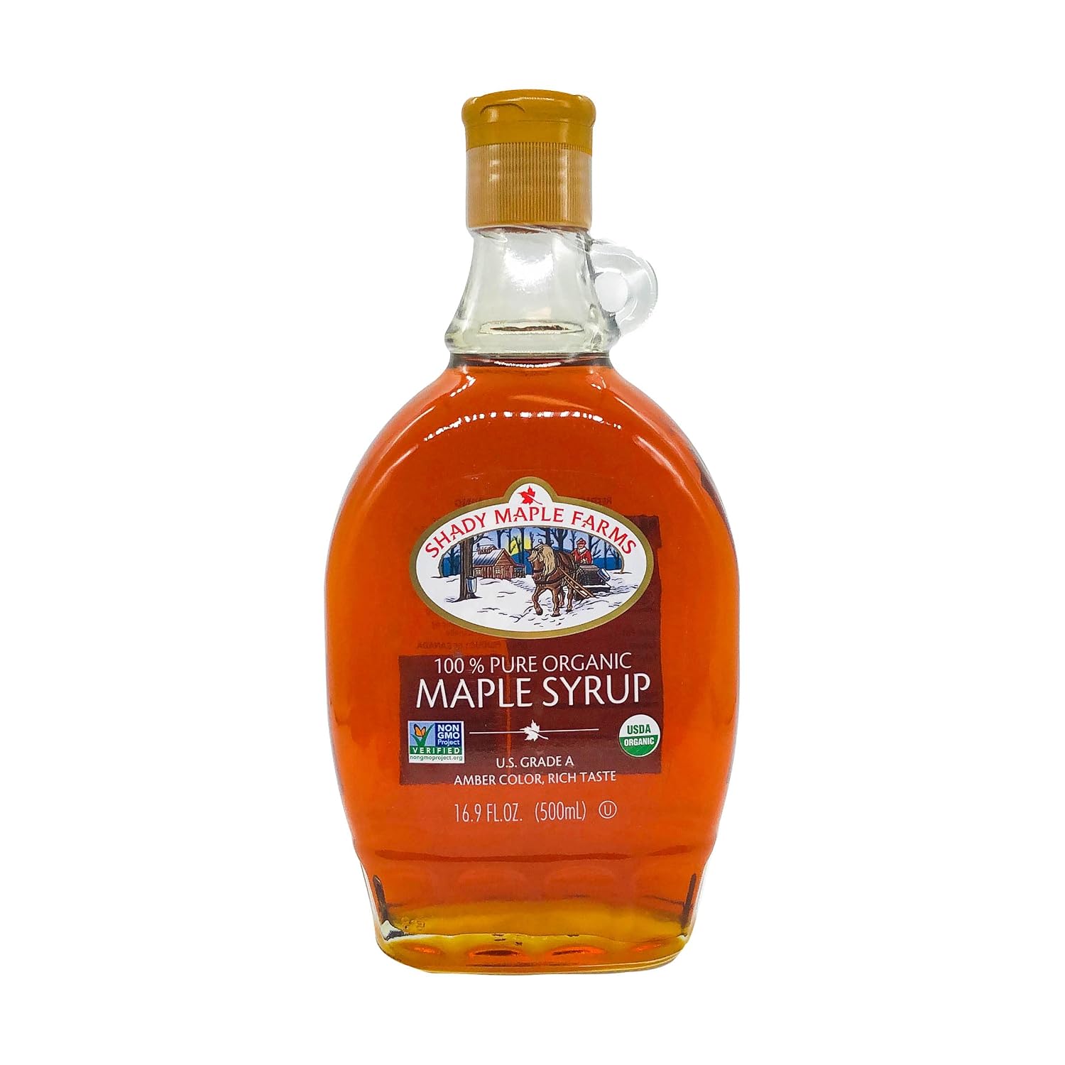 Shady Maple Farms Maple Syrup, Og, Gr A, Dk, Gl, 16.90-Ounce