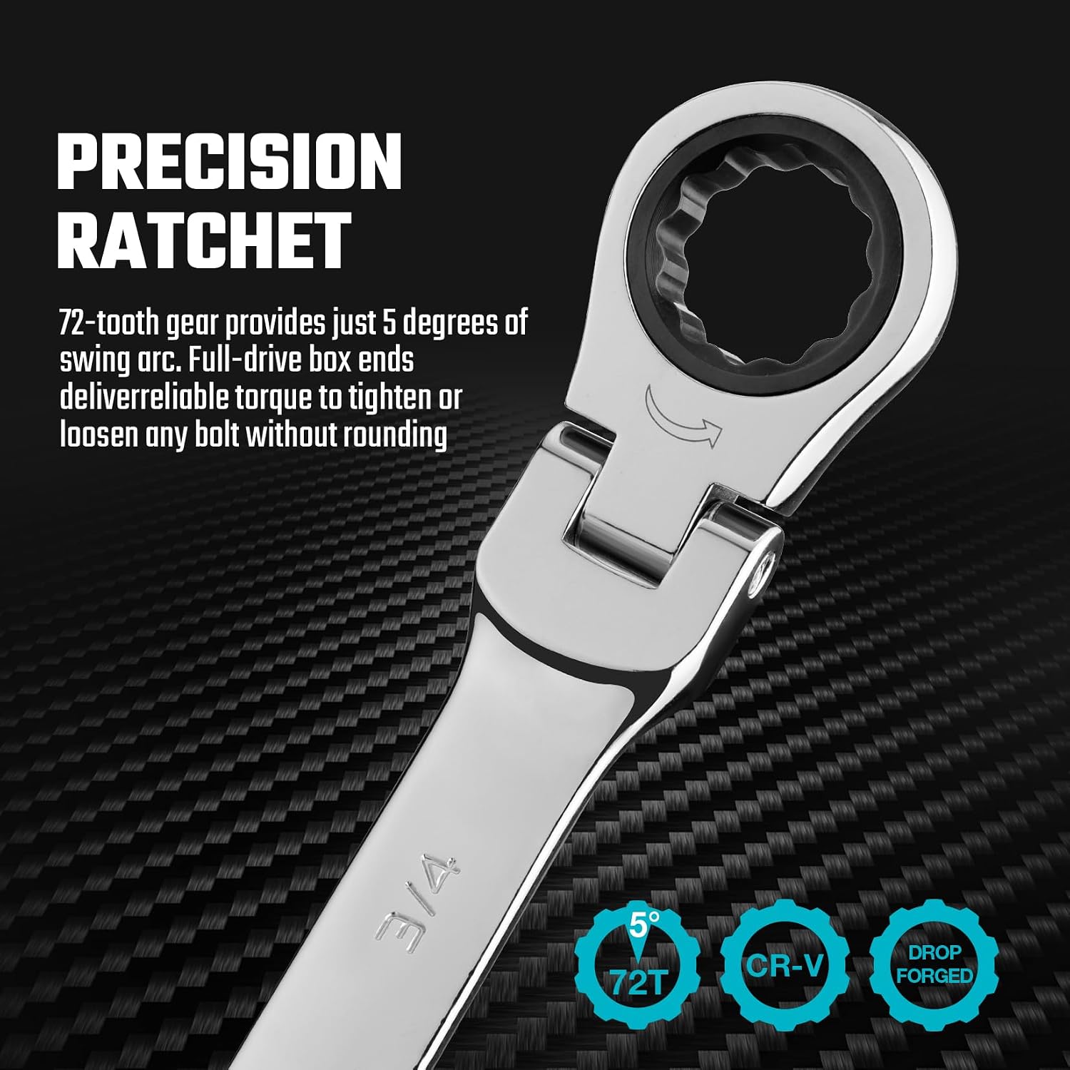 DURATECH 22-Piece Ratcheting Wrench Set, Combination Wrench Set, Metric&SAE