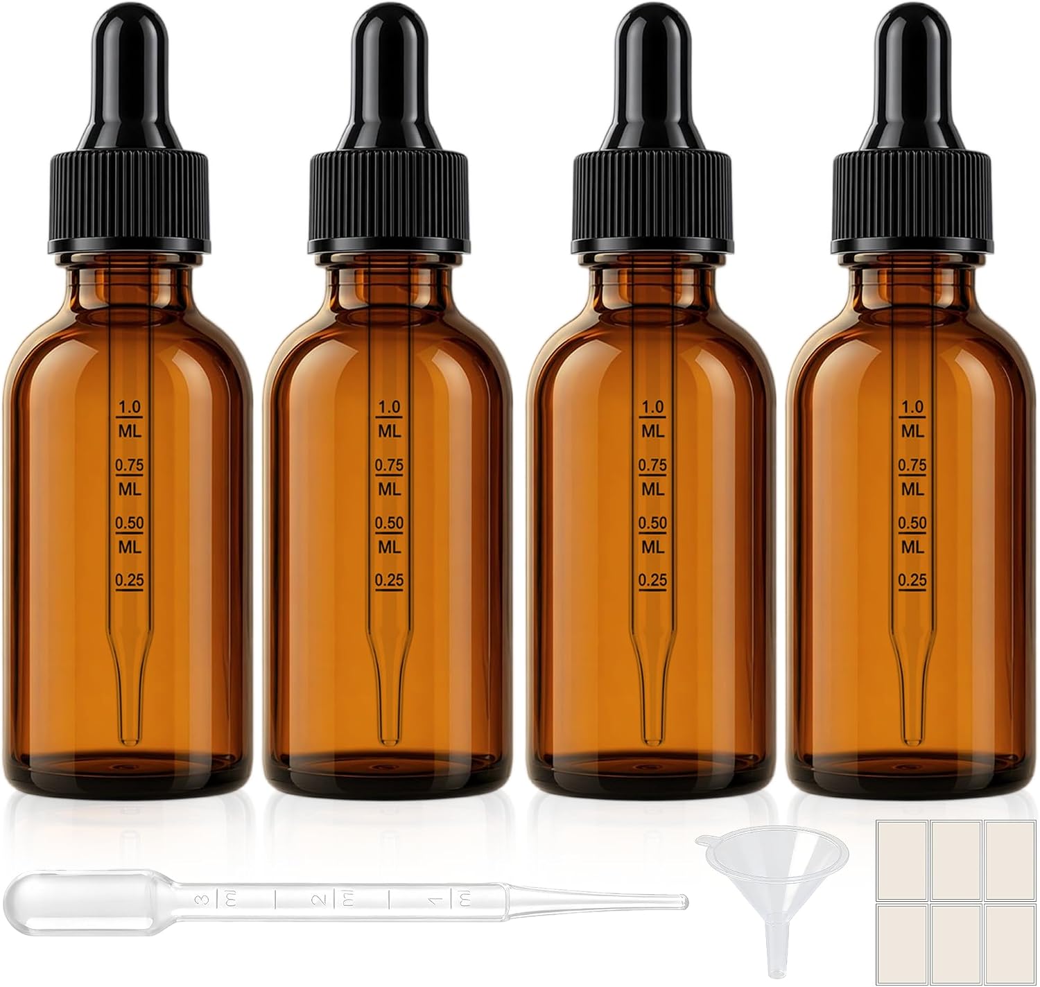 PrettyCare Glass Eye Dropper Bottles 99 Pack
