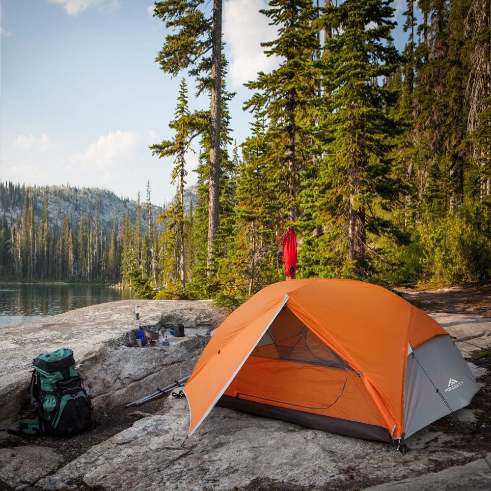 Forceatt Tent for 2 and 3 Person is Waterproof and Windproof, Camping Tent for 3 to 4 Seasons