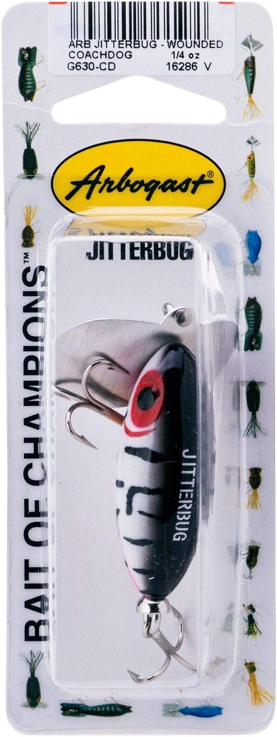Arbogast Jitterbug Topwater Bass Fishing Lure - Excellent for Night Fishing