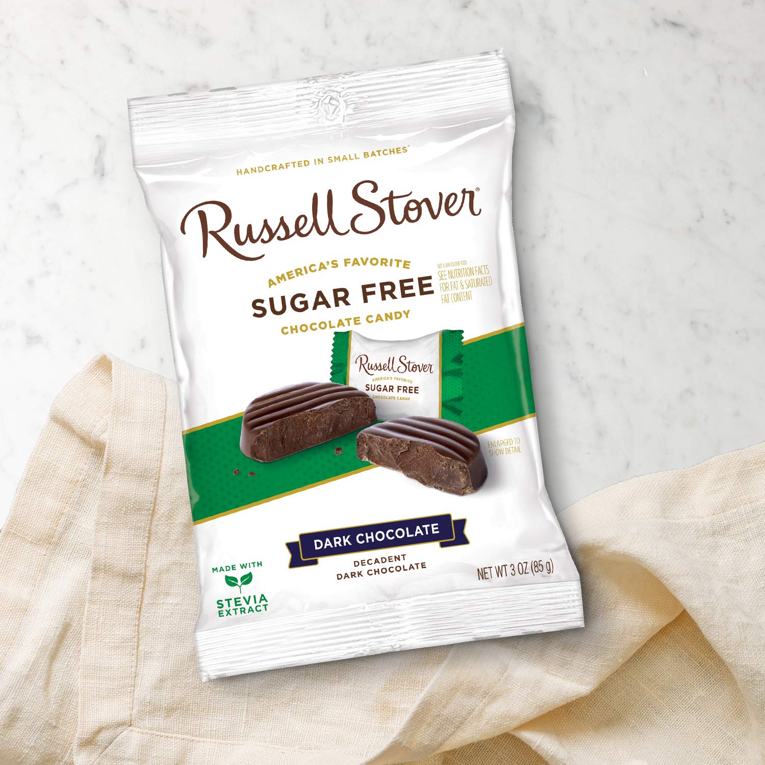 Russell Stover Sugar Free Dark Chocolate Medallions, 3 oz. Bag (270215)