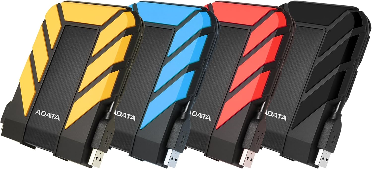 ADATA HD710 Pro - 4 TB External Hard Drive - Shockproof, Waterproof & Dustproof - Durable Storage - For Gamers, Students & Professionals - Mac, PC & Linux Compatible - Black - AHD710P-1TU31-CBK