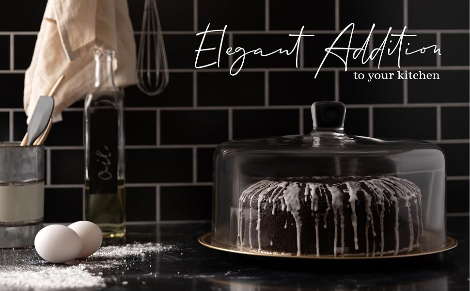 Elegant cake dome glass