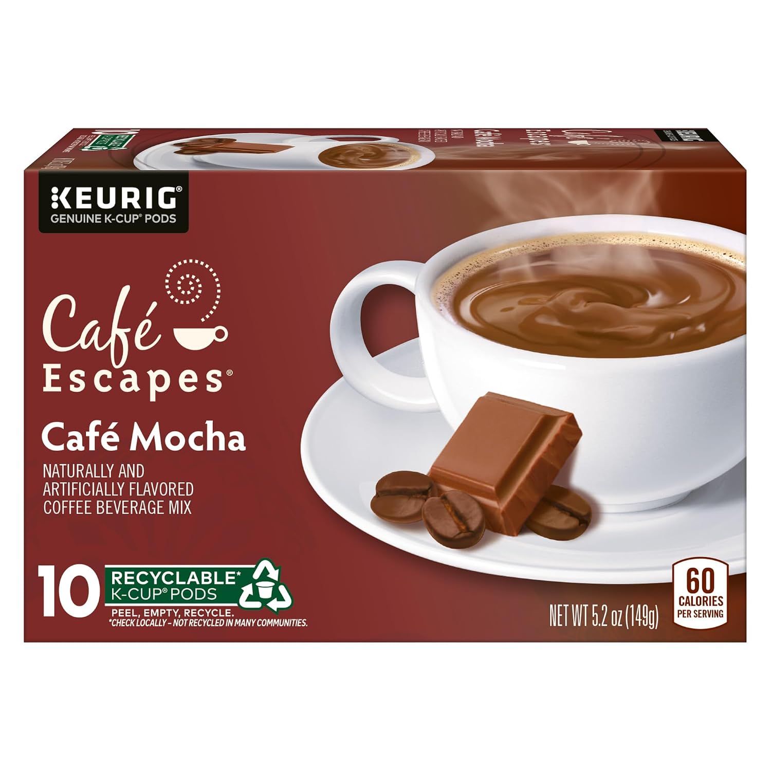 Cafe Escapes Milk Chocolate Hot Cocoa Keurig Single-Serve K-Cup Pods, 96 Count