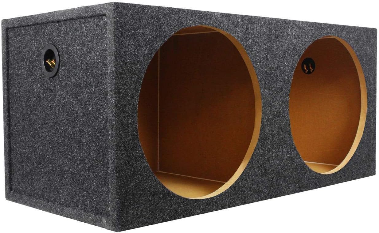 Rockville RD15 Dual 15" 3/4" MDF Sealed Car Subwoofer Enclosure Box, USA | 2.1 cu.ft. Net Volume Per Sub, Precision Cut, Glued and Stapled Joints