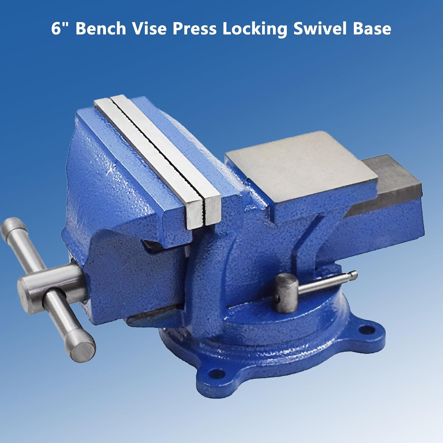 WFLNHB 6" Bench Vise Table Top Clamp Press Locking Swivel Base Heavy-Duty for Crafting Painting Sculpting Modeling Electronics Soldering Woodworking