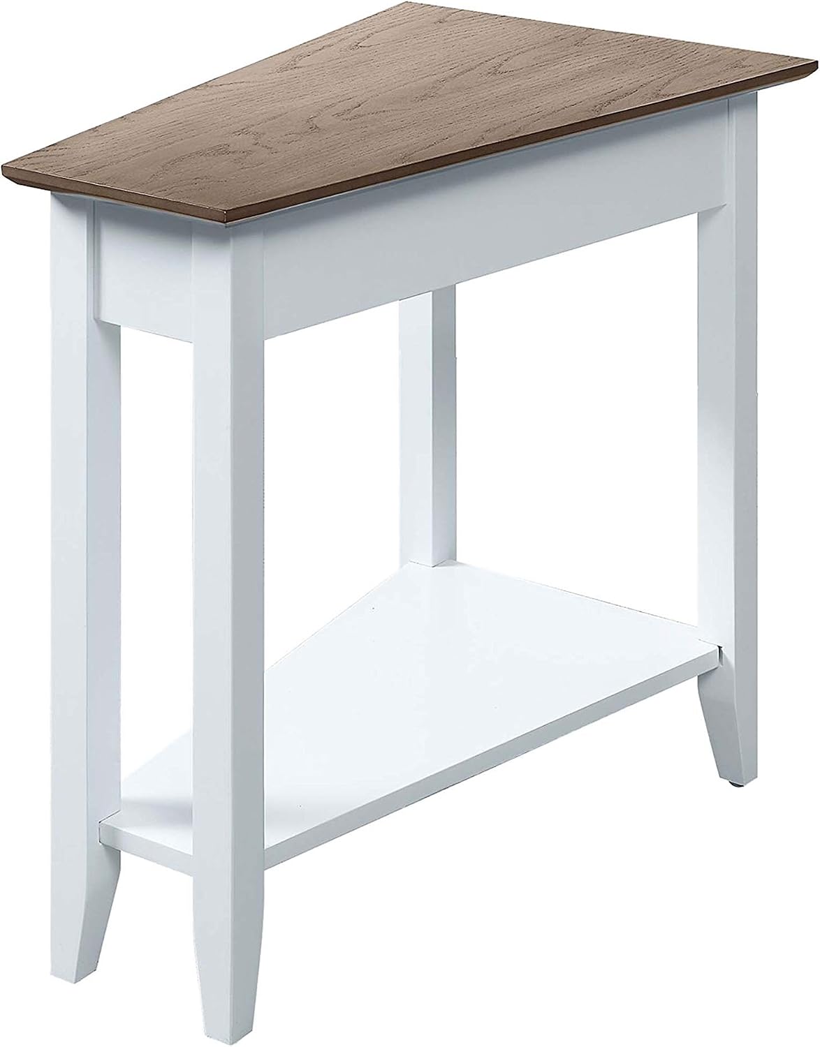 Convenience Concepts American Heritage Wedge End Table 24" - Classic Living Room Table with Storage Shelf, Side Table for Family Room, Bedside Table, Espresso