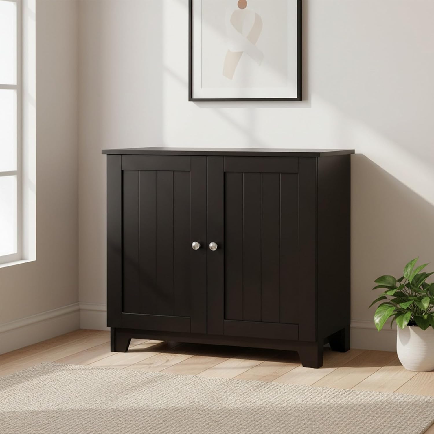 Contemporary Country Double Door Cabinet