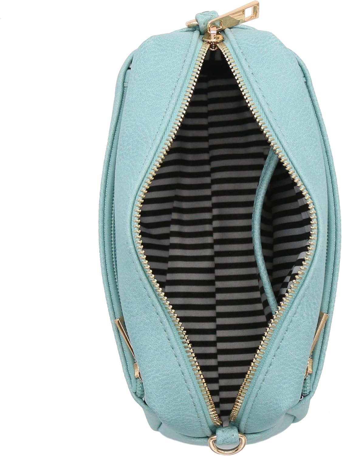 Triple Zip Small Crossbody Bag