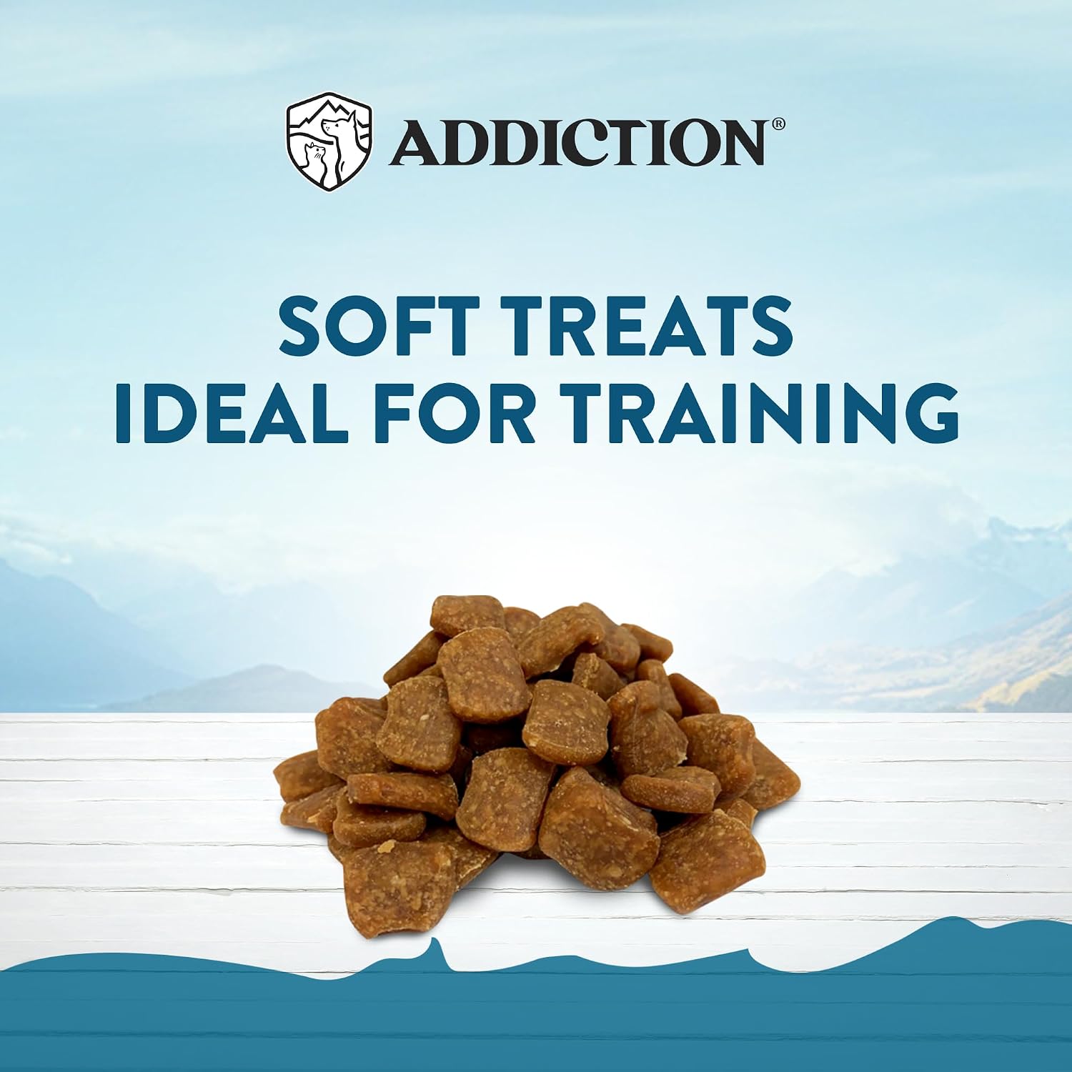 Addiction Venison Recipe Meaty Bites, All Natural Free Range Grain Free High Meat Dog Treats, 4 Oz.