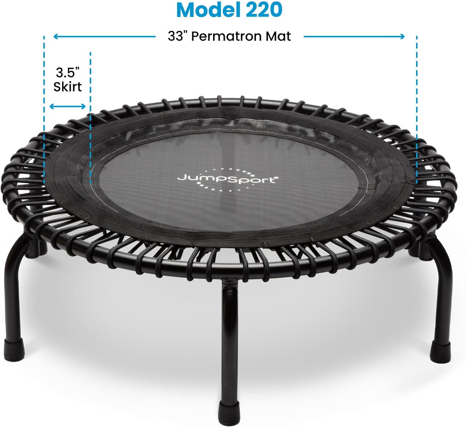 JumpSport Workout Rebounder for Adults, Mini Fitness Trampoline