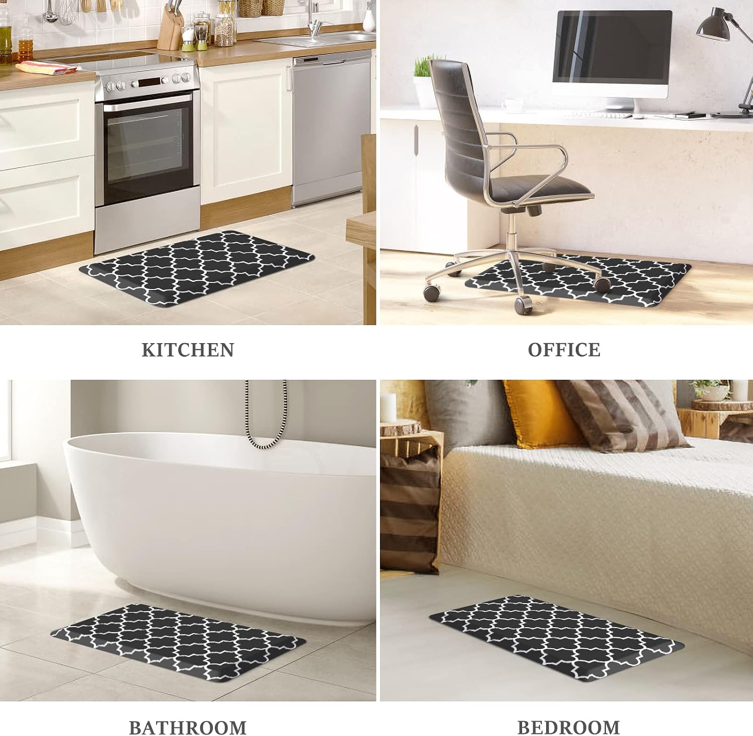 WISELIFE Kitchen Mats and Rugs Cushioned Anti-Fatigue, 17.3"x 60", Grey