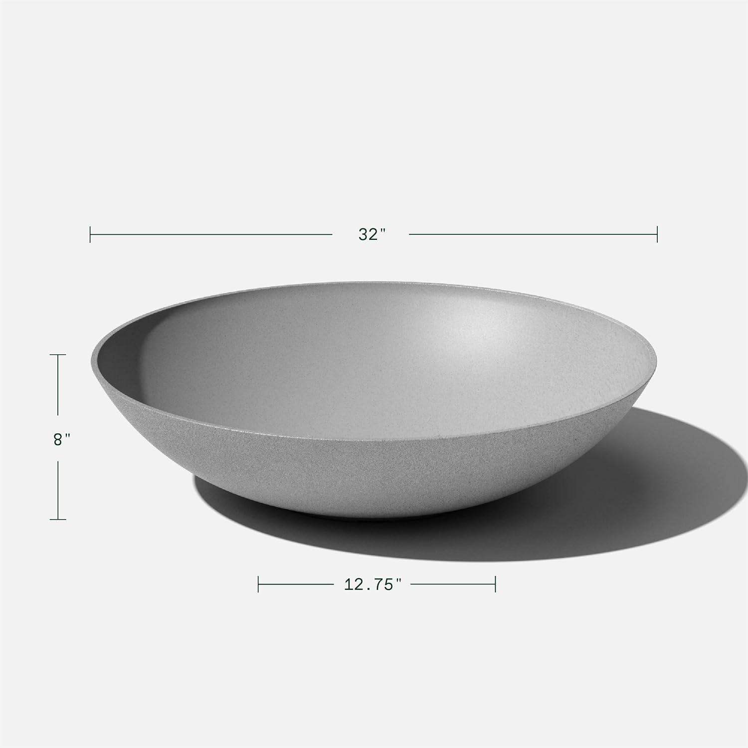 Veradek Mason Series Lane Bowl - Large Outdoor Bowl Planter | Made From a Durable Plastic-Stone Composite With Pre-Drilled Drainage Holes. Modern Patio/Tabletop Décor