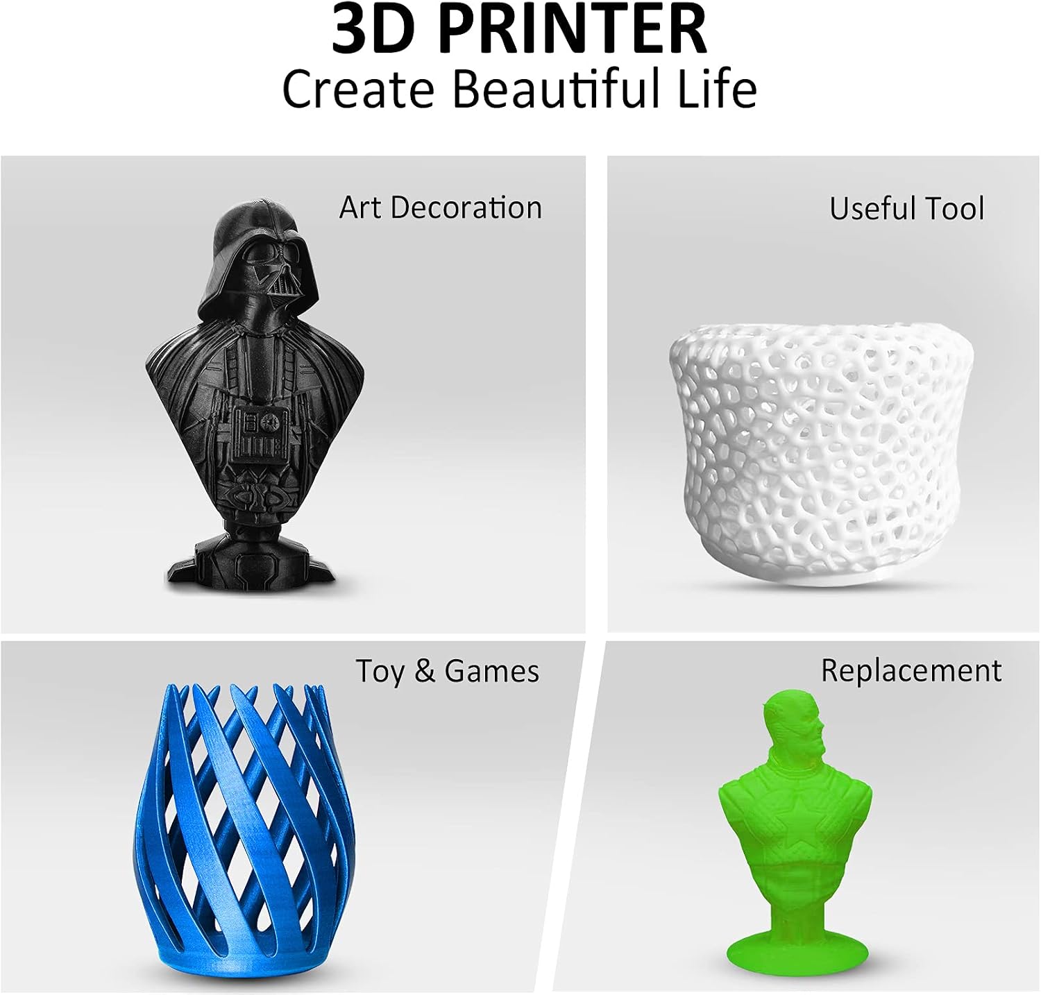 GIANTARM 3D Printer Filament, Silk Gold Pla Filament, 1Kg(2.2lbs) Spool, 1.75mm Dimension Accuracy +/- 0.03mm, 3D Printing Filament