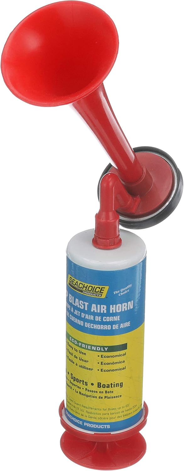 Seachoice Reusable Eco-Friendly Pump Blast Air Horn 110 dB for Boating, Auto and Sports
