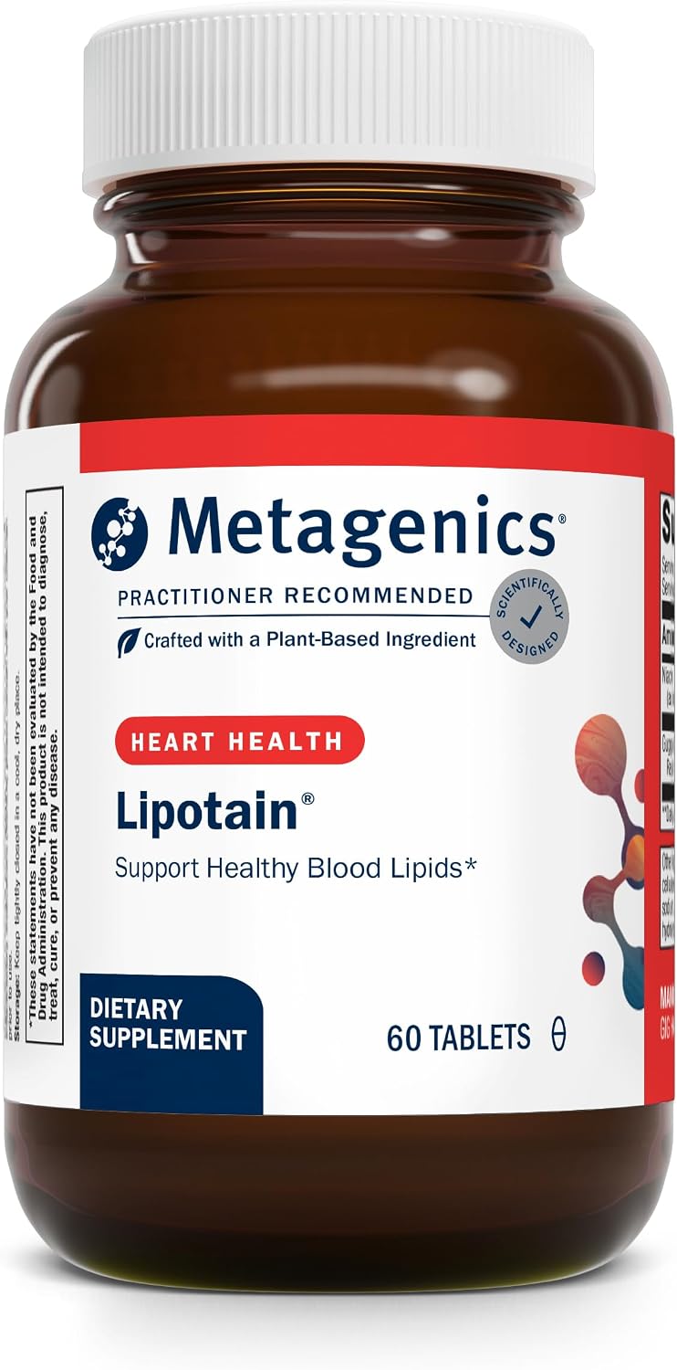 Metagenics Lipotain - Non-Flush Niacin & Guggul Extract - Supports Healthy Blood Lipids & Cholesterol Balance* - Inositol Hexanicotinate Tablets for