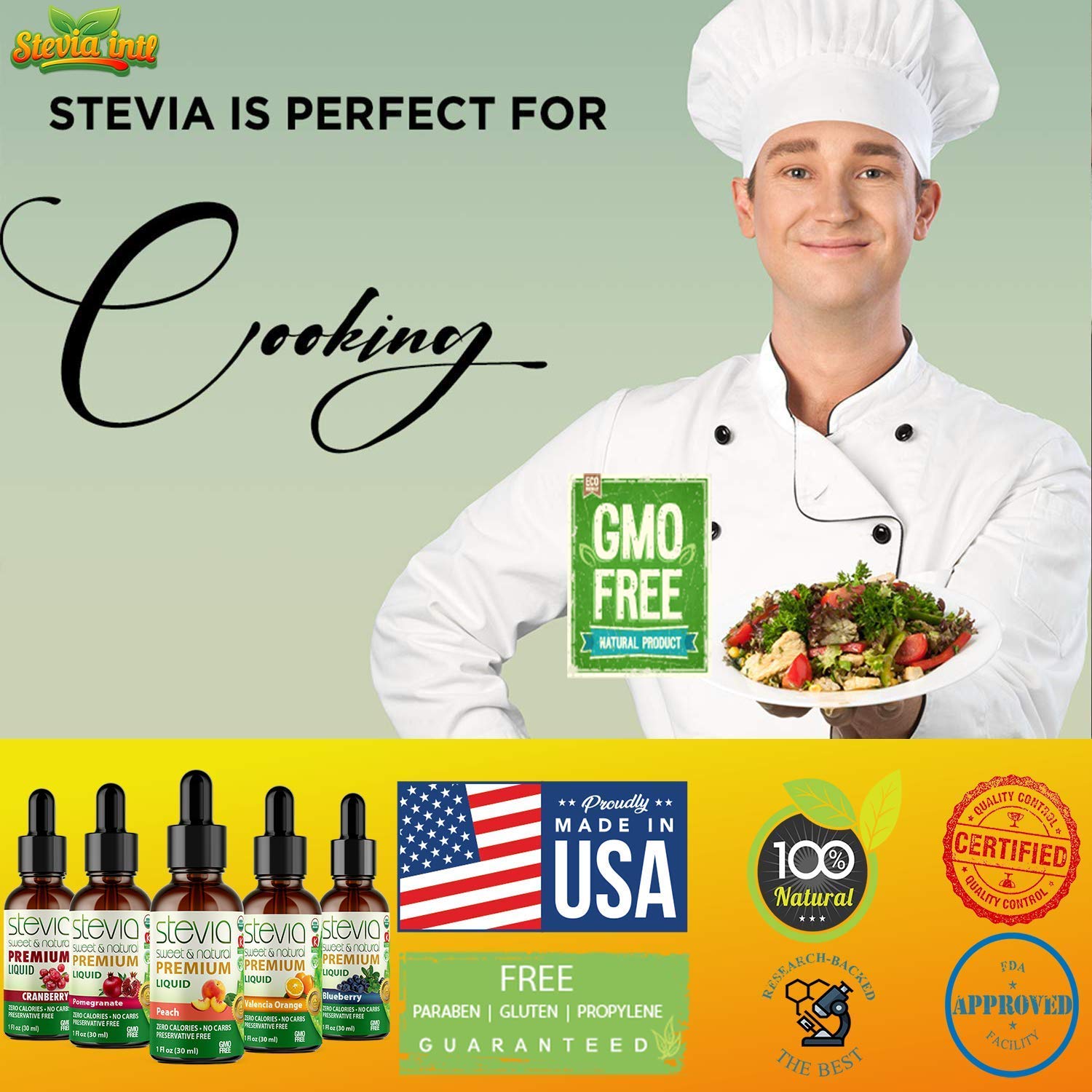 Stevia Intl - (Pack of 5) Exotic Fruits Bundle. 5 Flavors Stevia Liquid Drops. All Naturally Sweet, Non-Bitter, No Sugar Added, 0 Carb, 0 Calorie