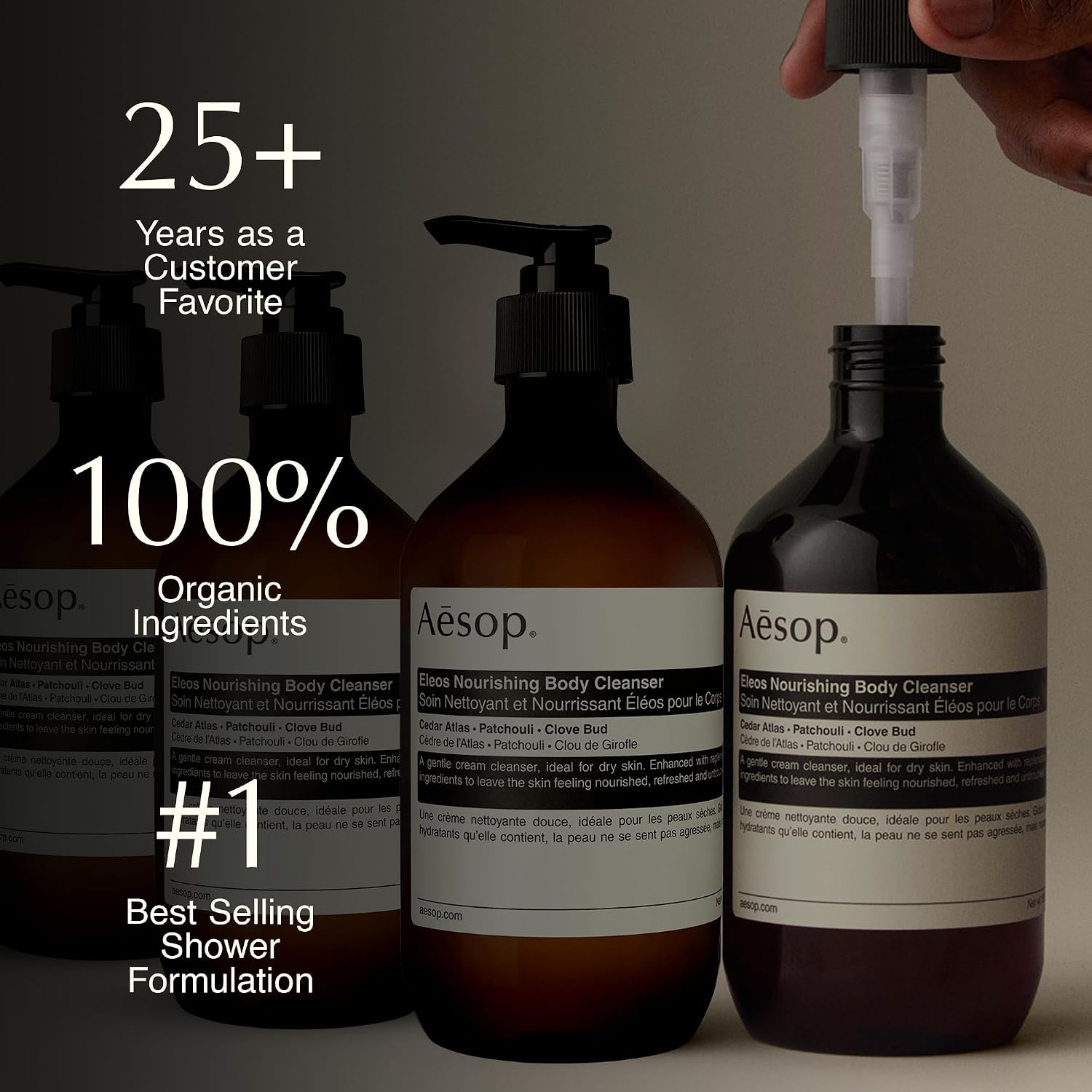Aesop Geranium Leaf Body Cleanser | Gentle Shower Gel with Geranium, Mandarin and Bergamot Essential Oil Blend to Refresh & Balance Skin | 500 mL / 16.9 oz