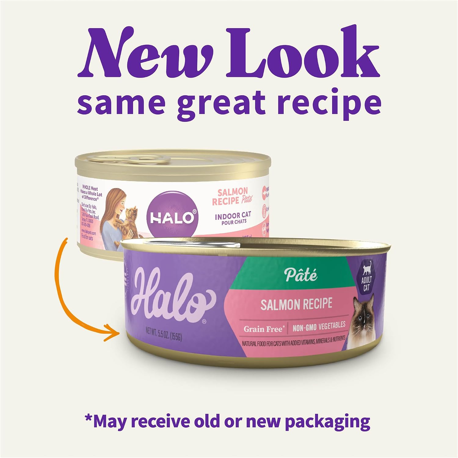 Halo Wet Cat Food Real Chicken Recipe, Grain-Free Wet Pate, Canned Cat Food for Extra Hydration, 5.5 Oz Can (Pack of 12)