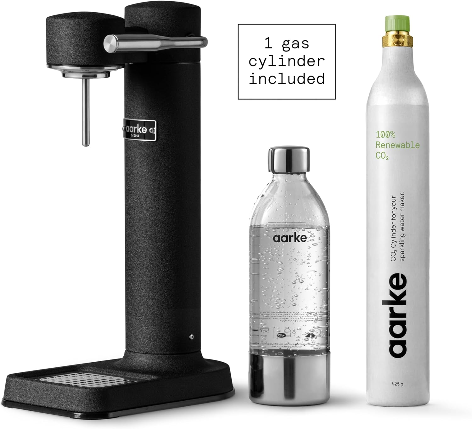 Aarke Carbonator 3 - Premium Sparkling Water Maker, Matte Black