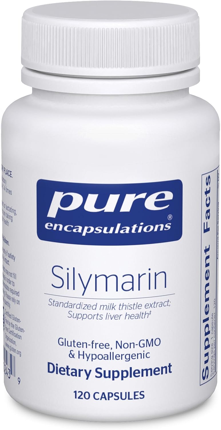 Pure Encapsulations Silymarin - 250 mg Milk Thistle Per Capsule - Liver Health Support* - Antioxidants Supplement - Non-GMO & Vegan - 120 Capsules