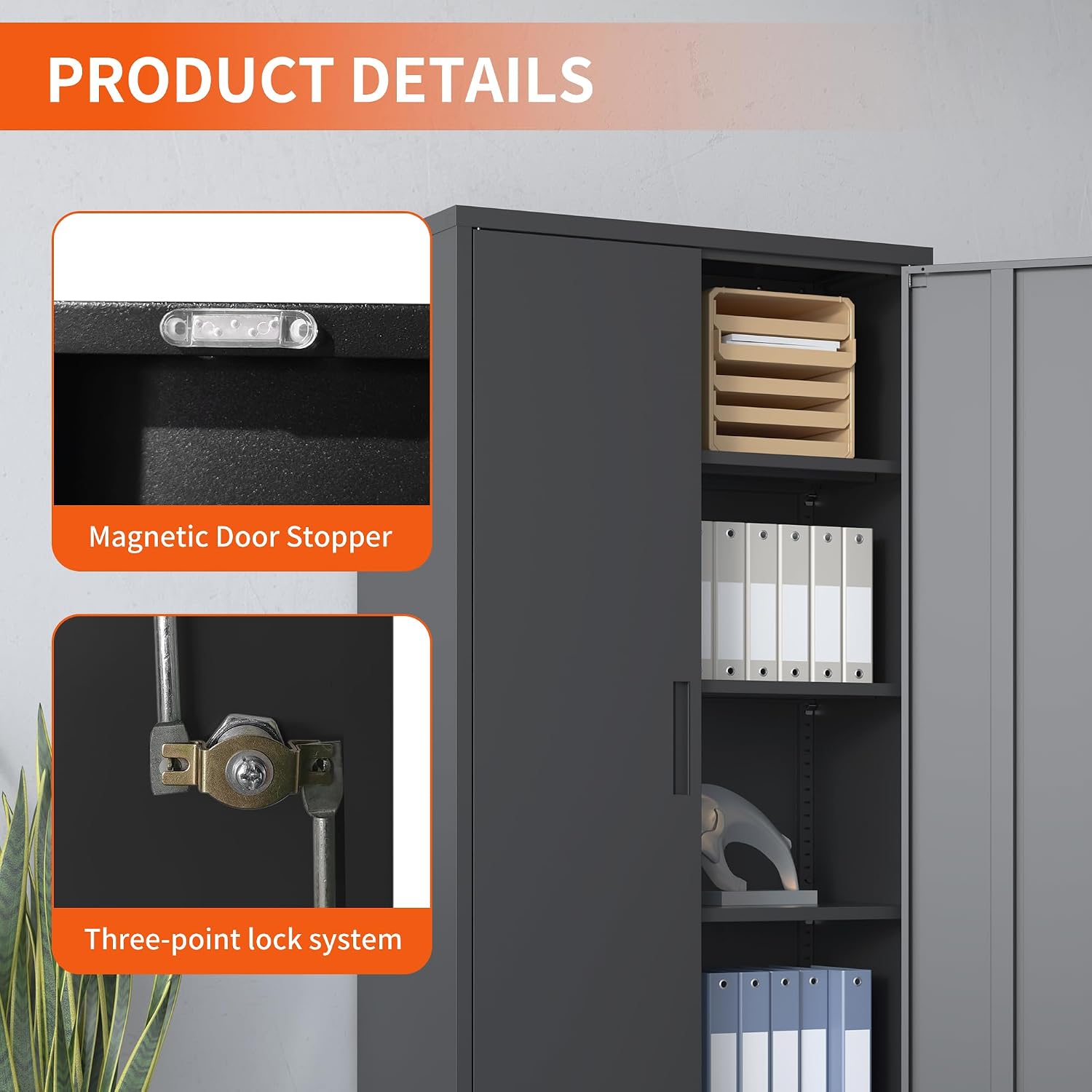 Metal Storage Cabinet for Garage, Tool Cabinet, Utility Cabinet | Wheeled, Rolling Tool Cabinet, 6 Drawers, Top Countertop, Pegboard, Assembly Required, Black