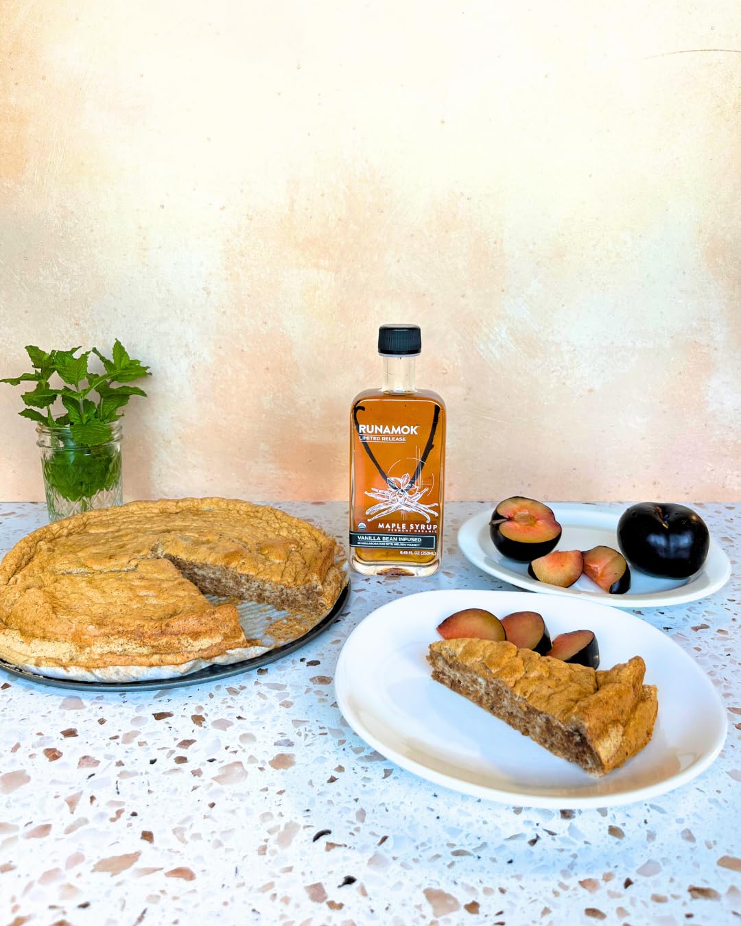Runamok Maple Cinnamon-Vanilla Infused Maple Syrup - Authentic & Real Vermont Maple Syrup | Gluten Free & Natural Sweetener | Breakfast, Coffee, Pancakes Maple Syrup | 8.45 Fl Oz (250mL)