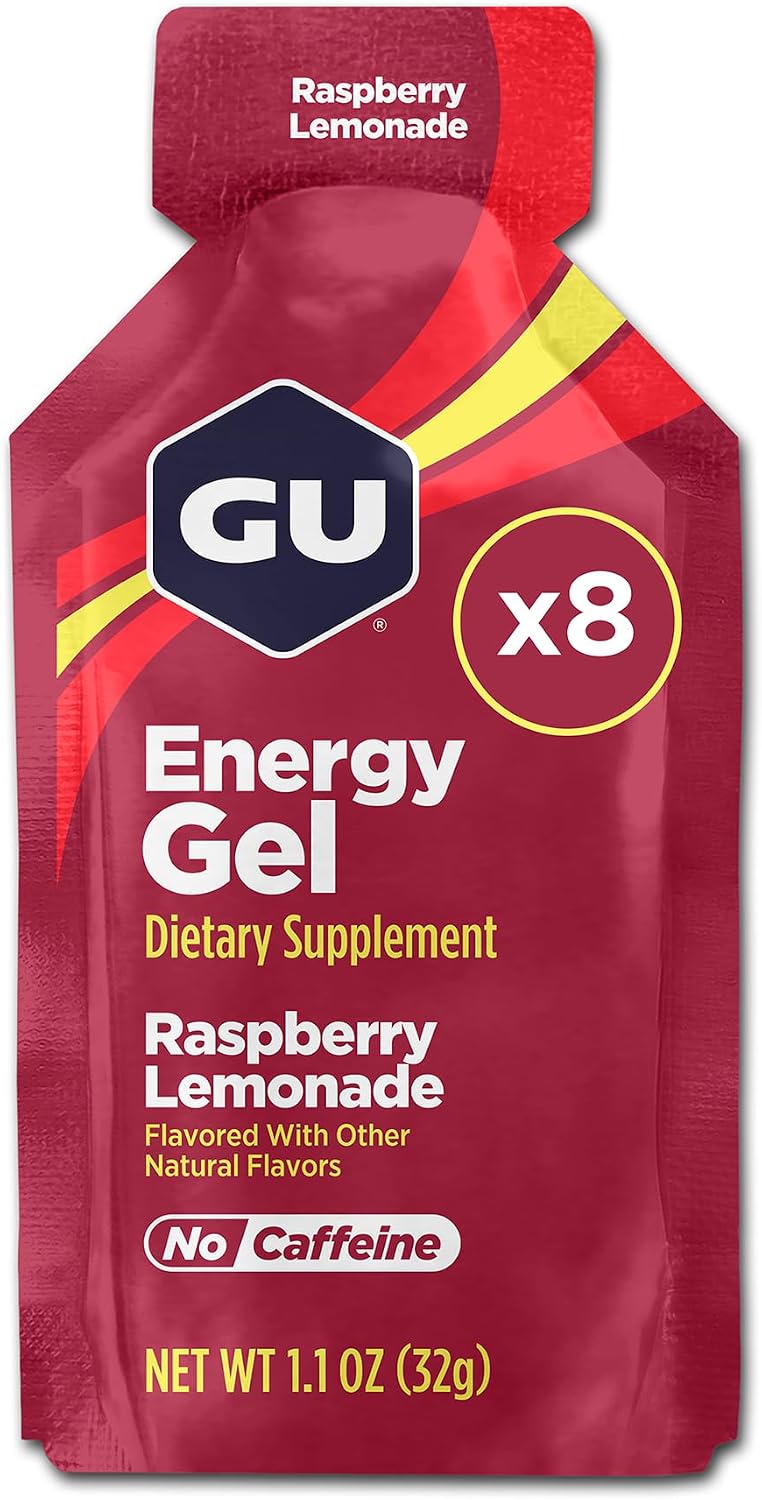 GU Energy Original Sports Nutrition Energy Gel, Vegan and Dairy-Free On-the-Go Energy for Any Workout, Vanilla Bean, 8-Count