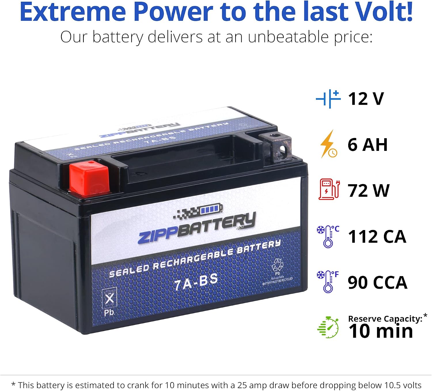 ZIPPBATTERY YTX30L-BS 12V 385 CCA AGM – Maintenance-Free 30Ah Battery for Harley, ATV, UTV, Jet Ski – T3 Nut & Bolt Terminal – Fits Harley Road King, Polaris Sportsman 850, Can-Am Outlander