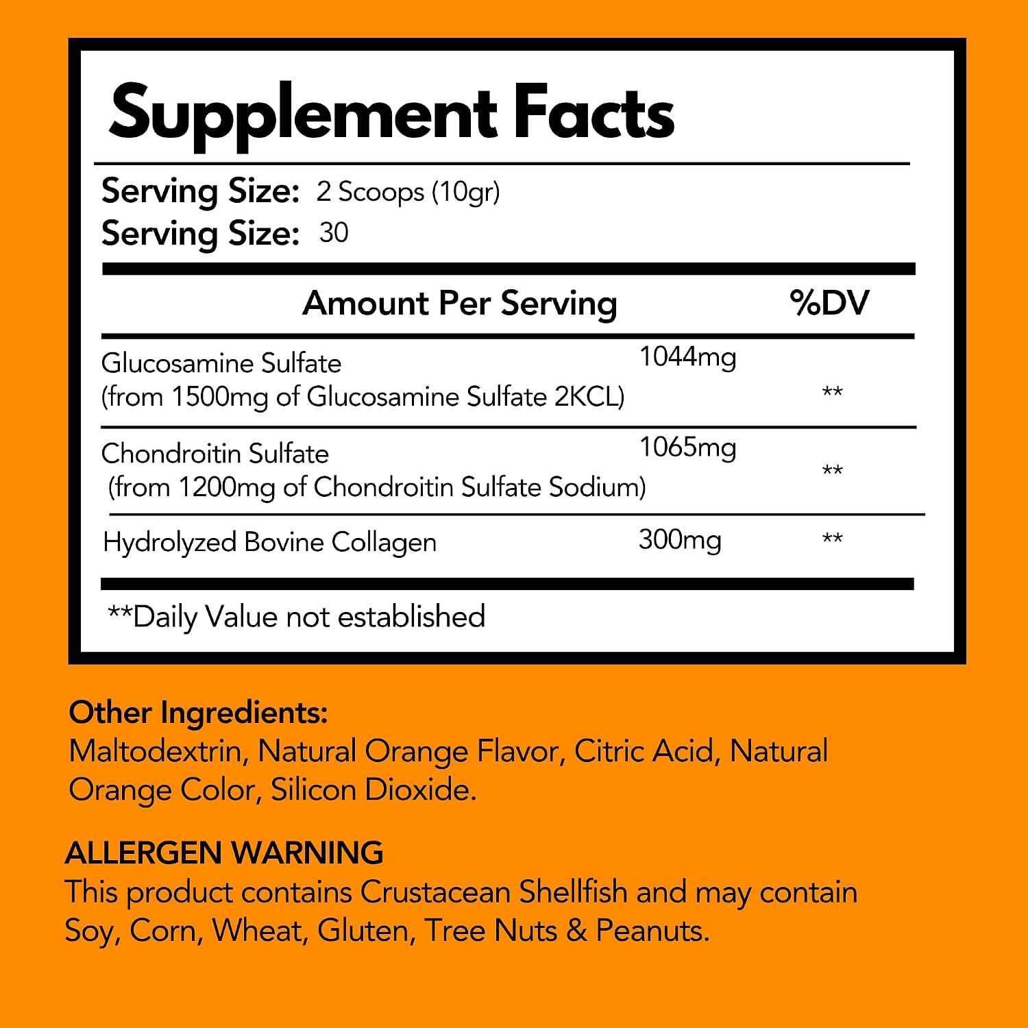 Arymar Glucosamine Chandroitin Powder (1500mg/1200mg) - Joint Health Support Supplement - Helps Maintain Mobility & Flexibility - High Absorption Formula - 300g (10.5 oz)