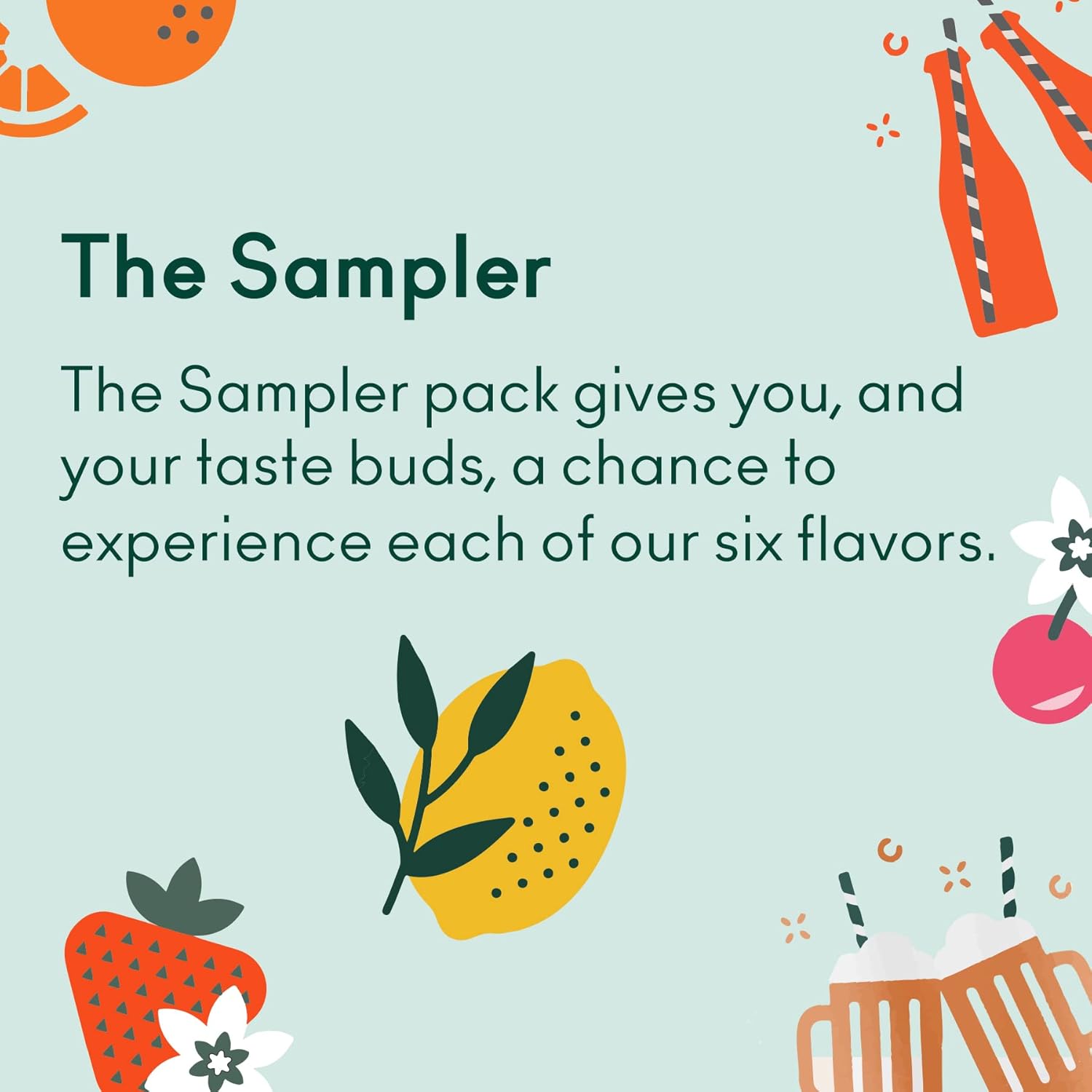 OLIPOP - The Sampler, 6-Flavor Soda Variety Pack, Healthy Soda, Prebiotic Soft Drinks, Supports Digestive Health & Gut Health, High Fiber, Low Calorie