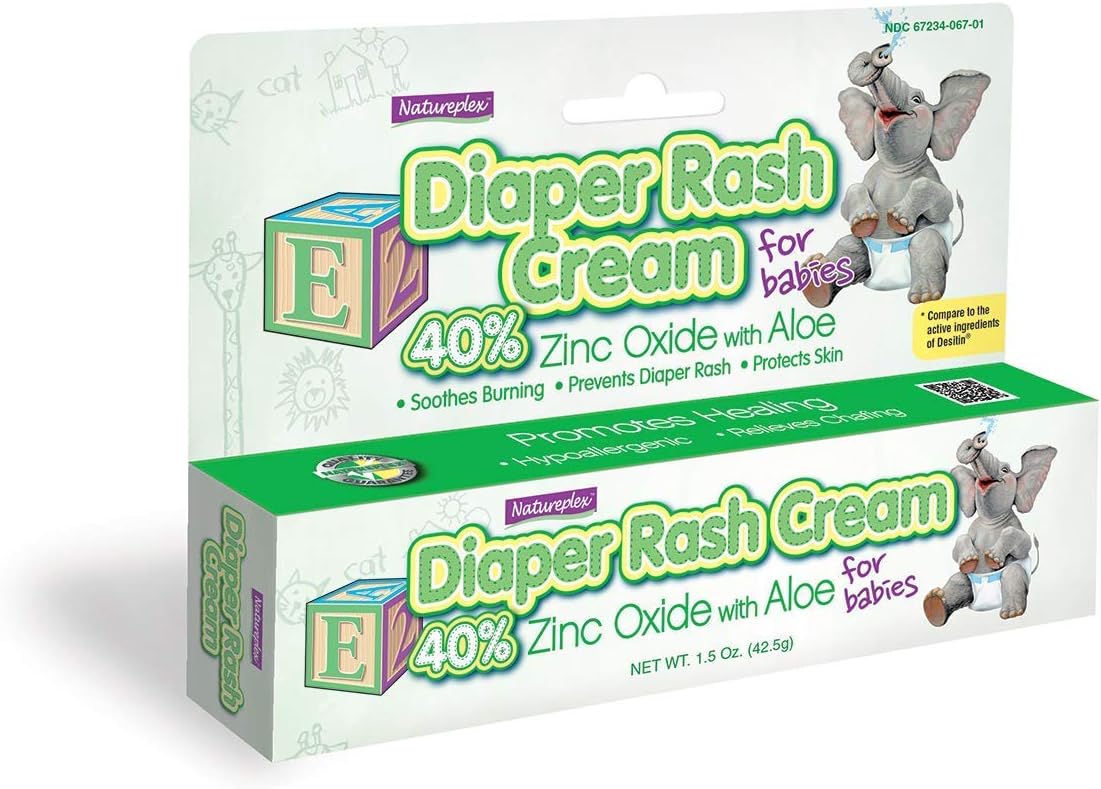 Diaper Rash Cream 40% Zinc Oxide with Aloe