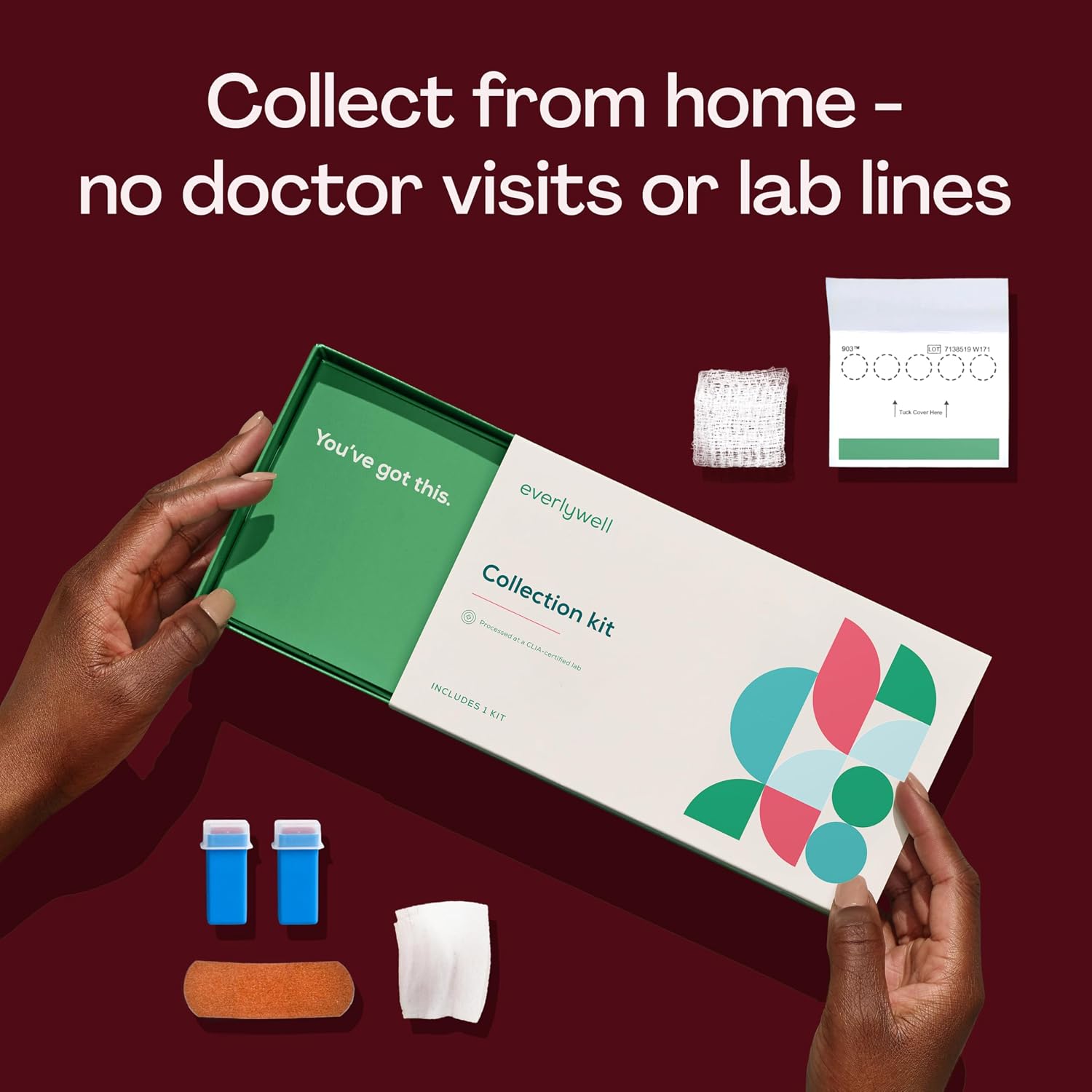 Everlywell At-Home HbA1c Lab Test for Women and Men, Measures Hemoglobin A1c for Accurate Results from CLIA-Certified Labs Within Days