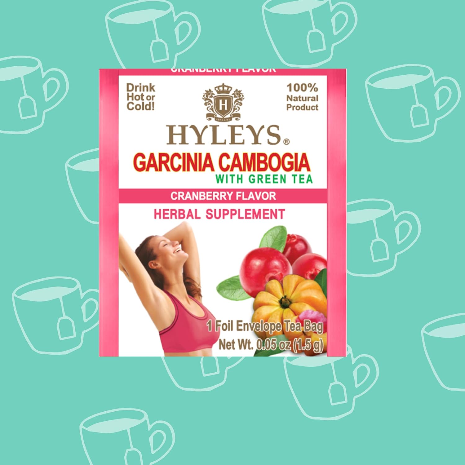 HYLEYS Tea Garcinia Cambogia Green Tea 5 Flavors Assortment - 25 Tea Bags