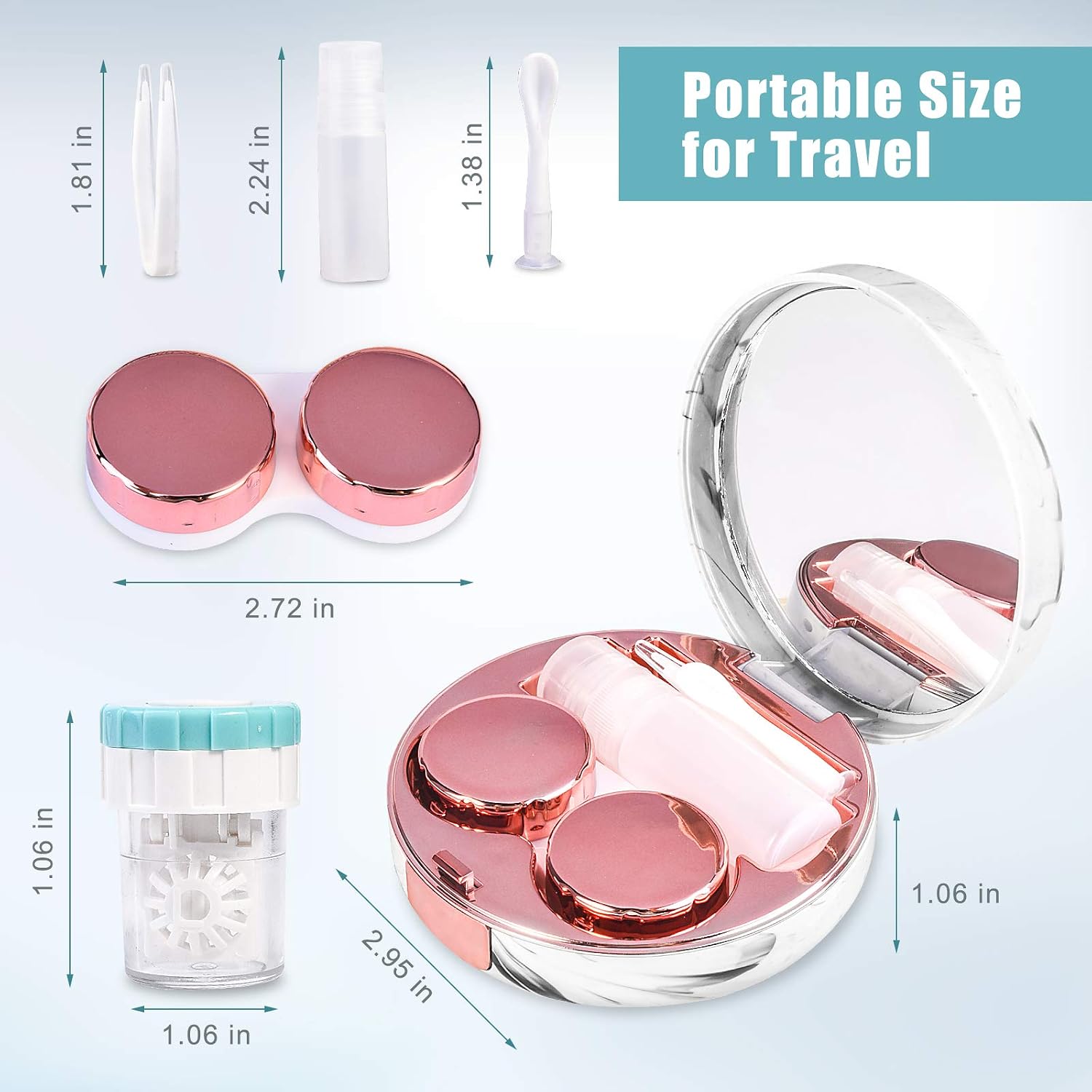 Lasiyanor Contact Lens Travel Kit with Cleaner Washer