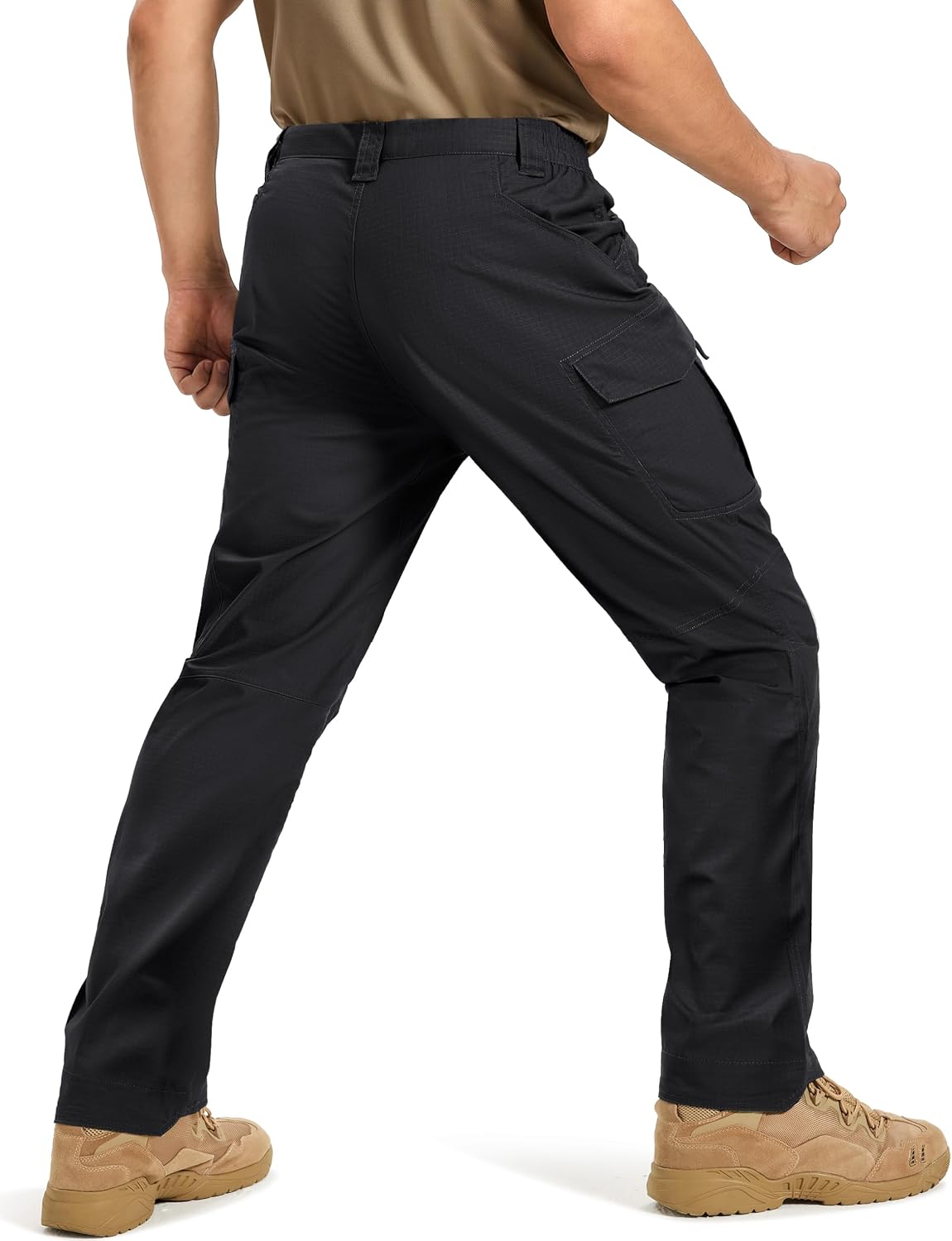 TACVASEN Men's Tactical Pants Waterproof Hiking Work Pants for Men Construction Stretch Cargo Trousers 9 Pockets