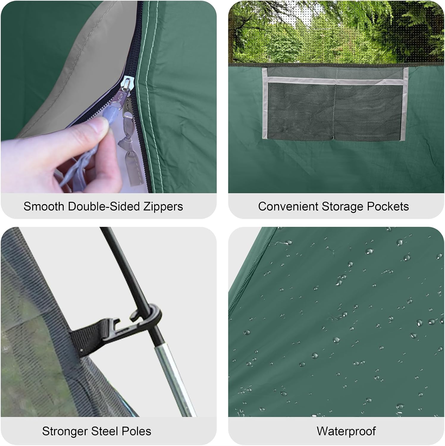 CAMPROS CP 3 Person Tent, Waterproof Dome Tents for Camping with Rainfly