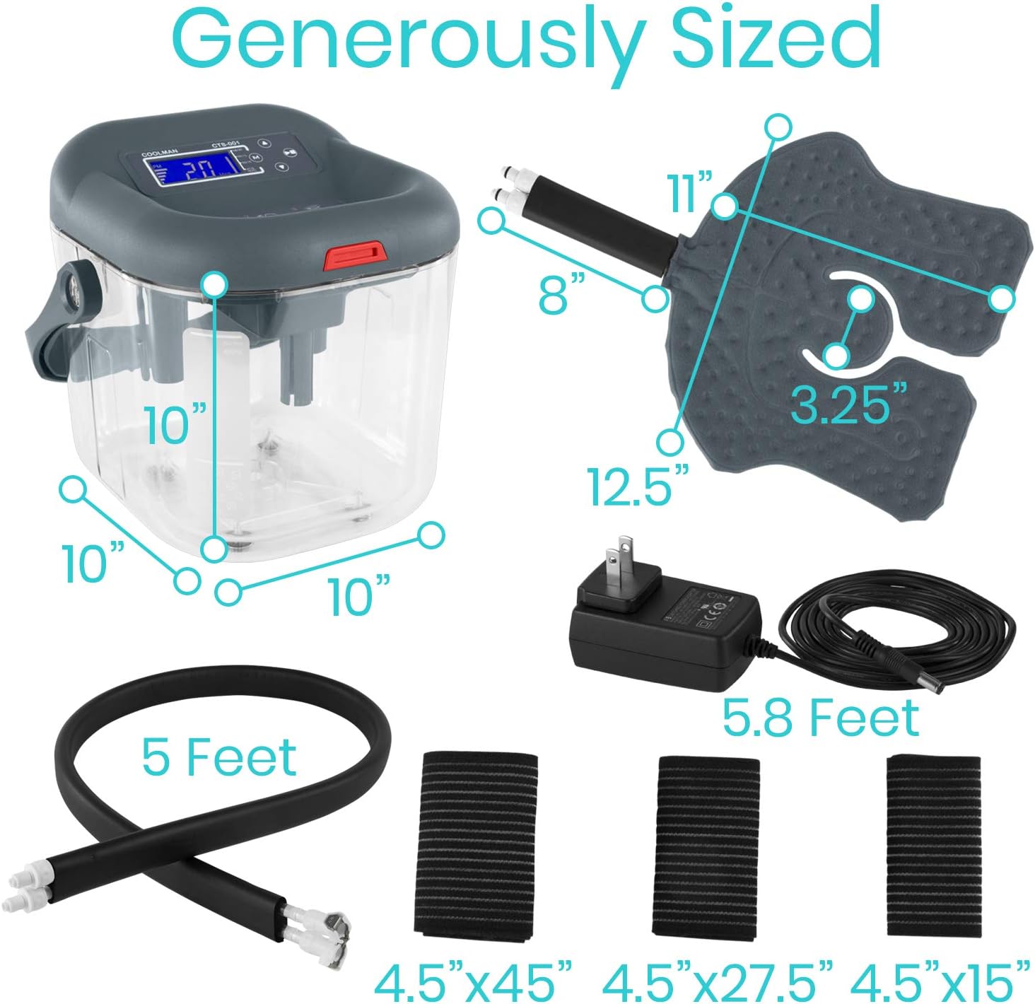 Vive Ice Machine for Knee & Shoulder After Surgery - Cold Therapy for Hip