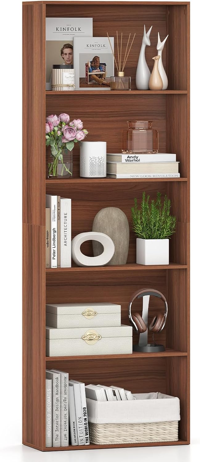 Giantex 8-Cube Bookcase, 3-Tier Cubby Bookshelf, Horizontal Vertical Display Rack with Anti-Tipping Kits, Modern Storage Organizer Shelf Unit for Bedroom, Living Room, Study (Natural, 8-Cube)