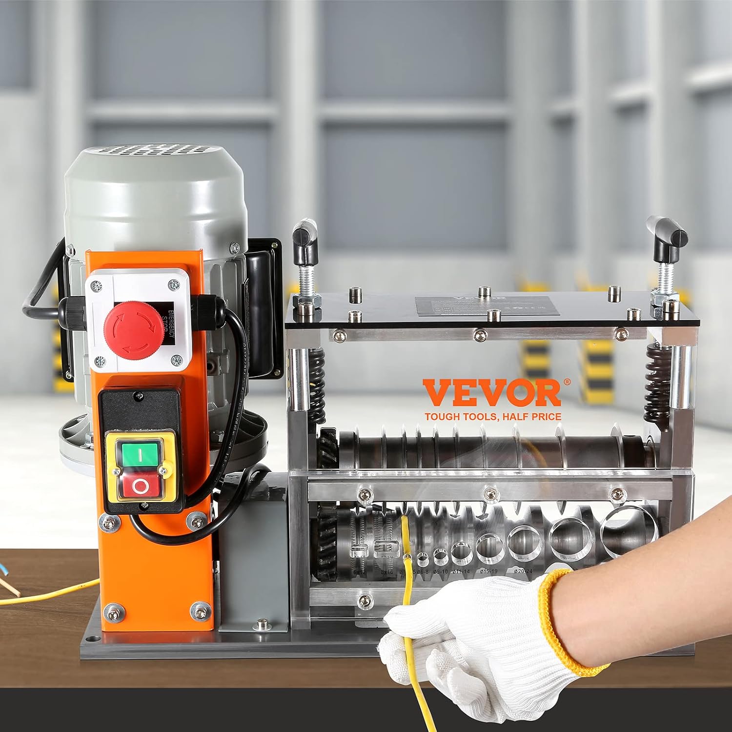 VEVOR Wire Stripping Machine 0.06-1.5 inch, 11 Channels 10 Blades