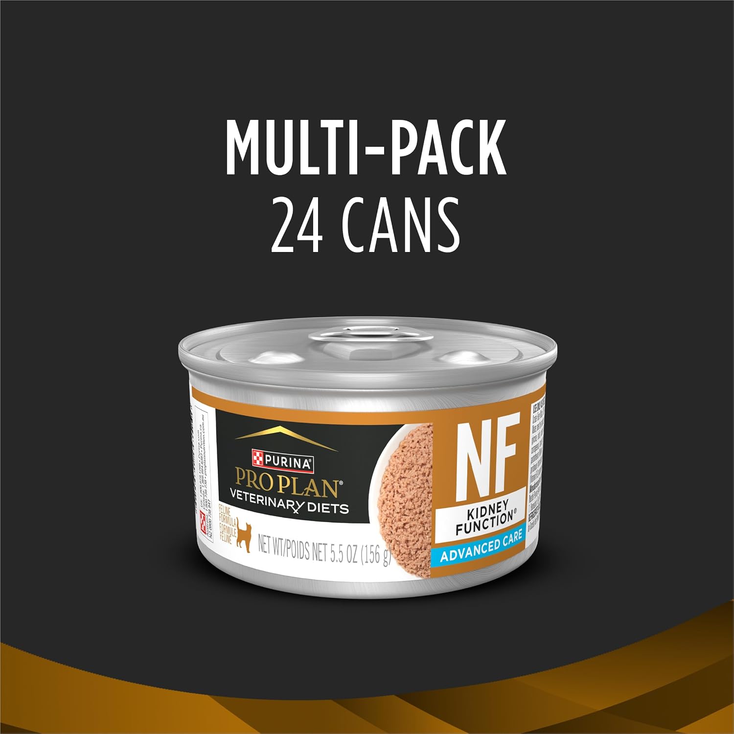 Pro Plan Veterinary Diets Purina NF Kidney Function Advanced Care Feline Formula Adult Wet Cat Food Pate - (Pack of 24) 5.5 oz. Cans